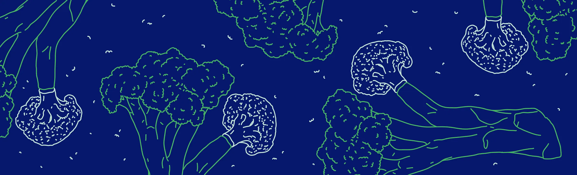Broccoli pattern illustration
