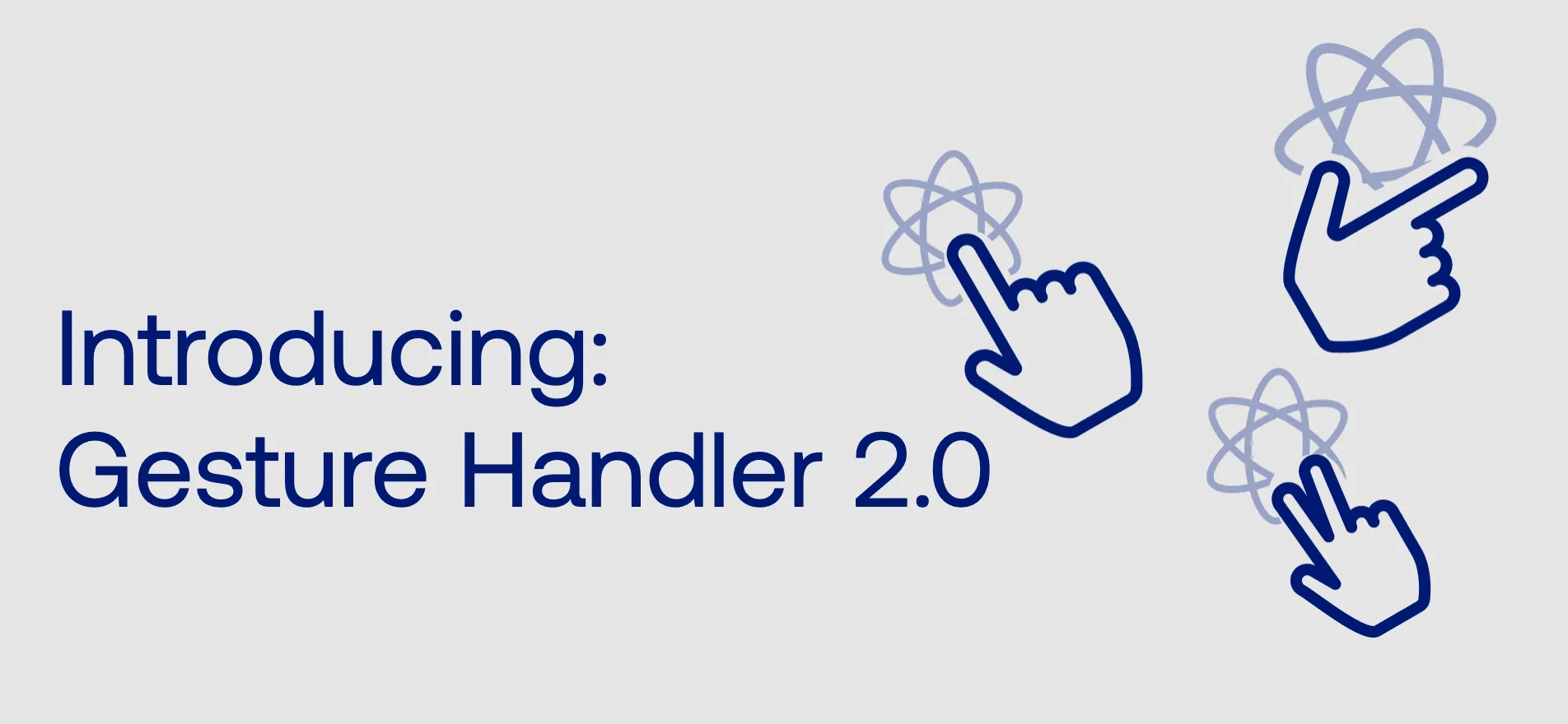 Introducing Gesture Handler 2.0 cover with hand icons and React atoms