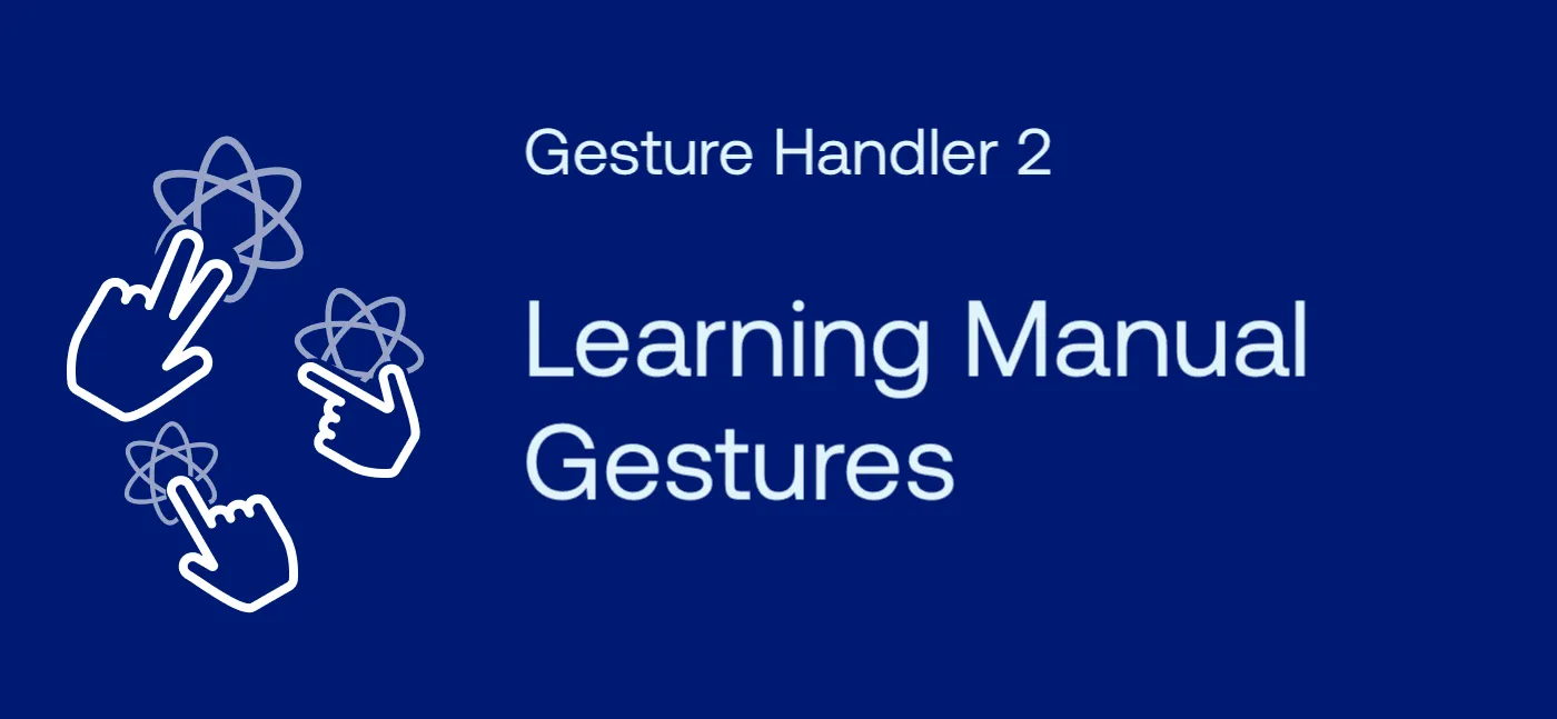 Gesture Handler 2 learning manual gestures title graphic with hand icons